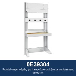 ECODORA 0E39304 Μονόπλευρη στήλη σέρβις για 4 καρούλια σωλήνα με λεκάν