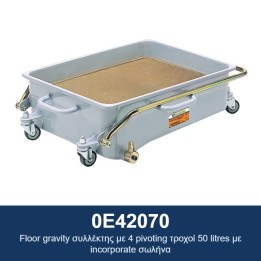 ECODORA 0E42070 Συλλέκτης λαδιού βαρύτητας δαπέδου με 4 περιστρεφόμενο