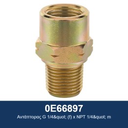 ECODORA 0E66897 Αντάπτορας G 1/4" (f) x NPT 1/4" m