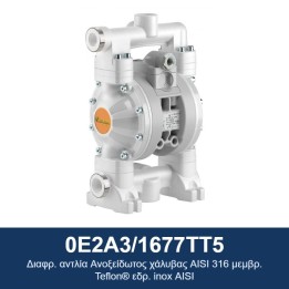 ECODORA 0E2A3/1677TT5 Διαφρ. αντλία Ανοξείδωτος χάλυβας AISI 316 μεμβρ