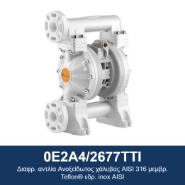ECODORA 0E2A4/2677TTI Διαφρ. αντλία Ανοξείδωτος χάλυβας AISI 316 μεμβρ