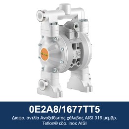 ECODORA 0E2A8/1677TT5 Διαφρ. αντλία Ανοξείδωτος χάλυβας AISI 316 μεμβρ