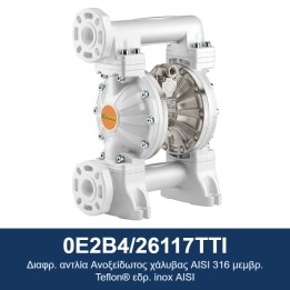ECODORA 0E2B4/26117TTI Διαφρ. αντλία Ανοξείδωτος χάλυβας AISI 316 μεμβ