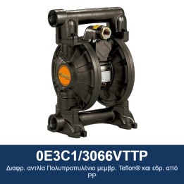 ECODORA 0E3C1/3066VTTP Διαφρ. αντλία Πολυπροπυλένιο μεμβρ. Teflon® και