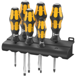 Wera 932/6 Rack – Σετ κατσαβιδιών-καλεμιών Kraftform με βάση 6 τεμ.
