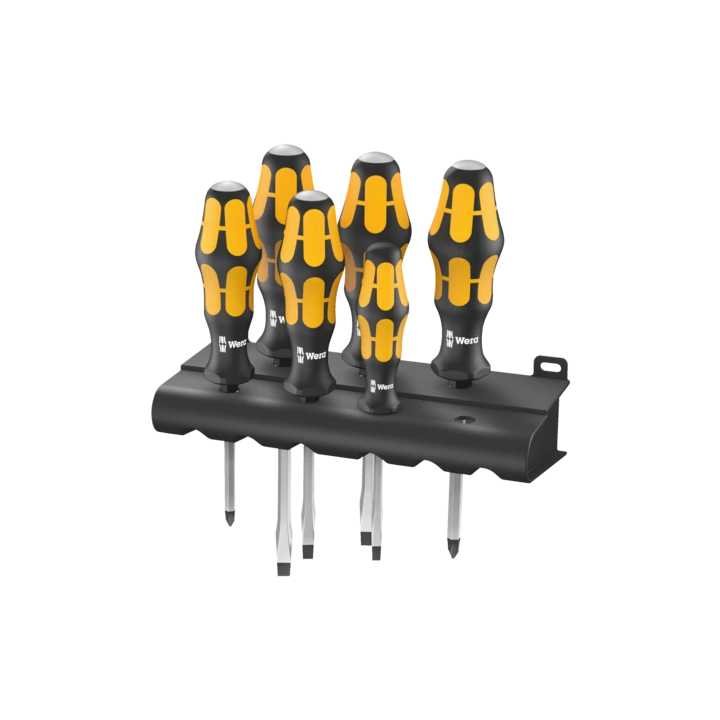 Wera 932/6 Rack – Σετ κατσαβιδιών-καλεμιών Kraftform με βάση 6 τεμ.