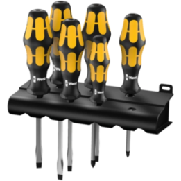 Wera 932 S/6 Rack – Σετ κατσαβιδιών-καλεμιών Kraftform με βάση 6 τεμ.
