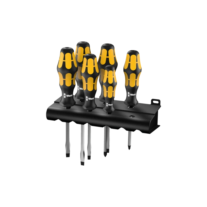 Wera 932 S/6 Rack – Σετ κατσαβιδιών-καλεμιών Kraftform με βάση 6 τεμ.