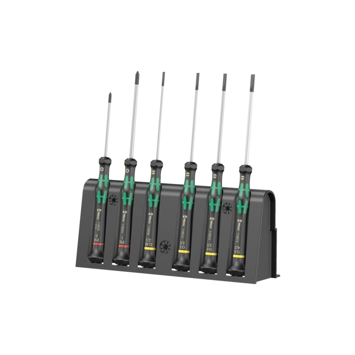 Wera 2035/6 B Rack – Σετ κατσαβιδιών ακριβείας ηλεκτρονικών με βάση 6