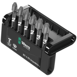 Wera Bit-Check 6 PZ Impaktor 1 – Σετ μυτών Pozidriv Impaktor 50 mm 6 τ