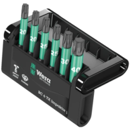 Wera Bit-Check 6 TX Impaktor 1 – Σετ μυτών TORX Impaktor 50 mm 6 τεμ.