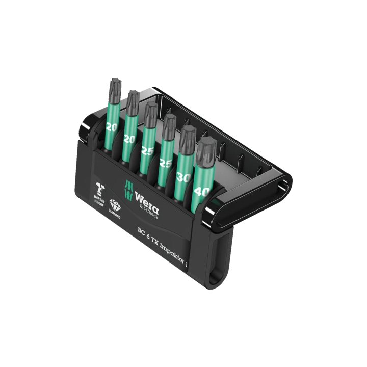 Wera Bit-Check 6 TX Impaktor 1 – Σετ μυτών TORX Impaktor 50 mm 6 τεμ.