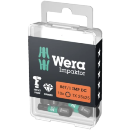 Wera 867/1 IMP DC TX 10 x 25 mm DIY – Μύτες TORX Impaktor 10 τεμ.