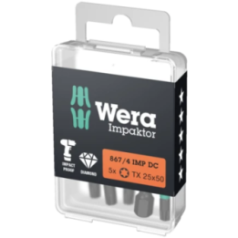 Wera 867/4 IMP DC TX 20 x 50 mm DIY – Μύτες TORX Impaktor 5 τεμ.