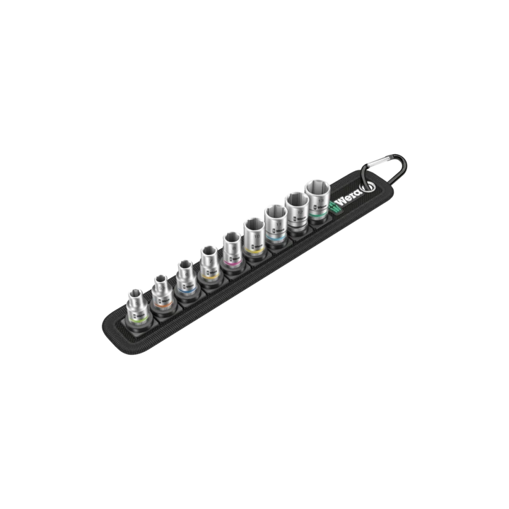 Wera Belt A 4 Zyklop – Σετ καρυδάκια 1/4" σε υφασμάτινη ζώνη 9 τεμ.