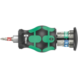 Wera Bicycle Set 11 – Κοντό κατσαβίδι-μυτοκράτης Stubby με μαγαζίνο μυ