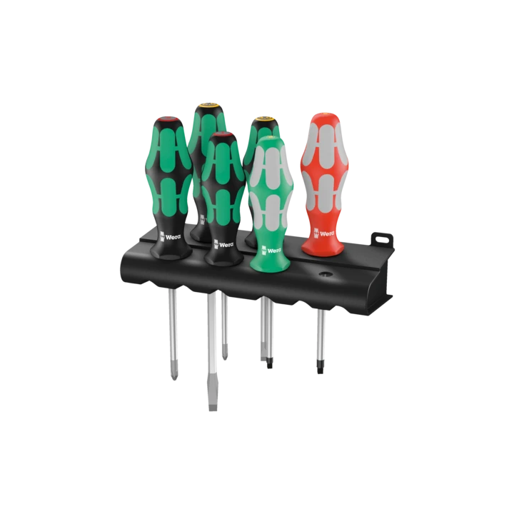 Wera 334/368/6 – Σετ κατσαβιδιών Kraftform (ίσια, PH, τετράγωνο) με βά