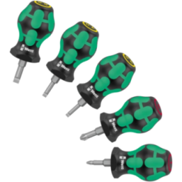 Wera Stubby Set 1 – Σετ κοντών κατσαβιδιών (ίσια/PH) 5 τεμ.