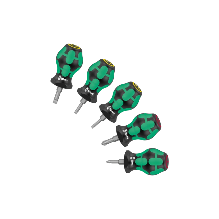 Wera Stubby Set 1 – Σετ κοντών κατσαβιδιών (ίσια/PH) 5 τεμ.