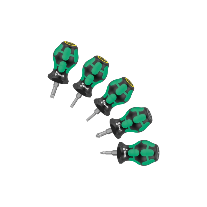 Wera Stubby Set 2 – Σετ κοντών κατσαβιδιών (ίσια/PZ) 5 τεμ.