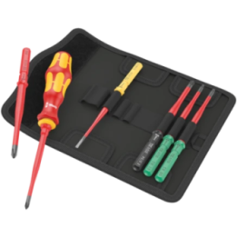 Wera Kraftform Kompakt VDE 7 extra slim 1 – Σετ μονωμένων λαμών VDE ex