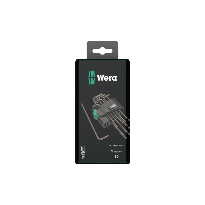 Wera 967/9 TX 1 – Σετ κλειδιών Γ TORX BlackLaser 9 τεμ.