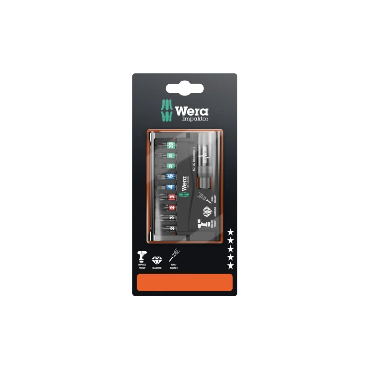 Wera Bit-Check 10 Impaktor 1 SB – Σετ μύτες Impaktor για παλμικά 10 τε
