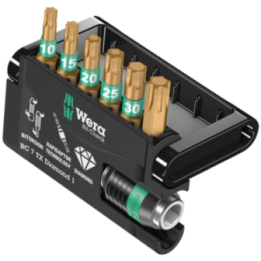 Wera Bit-Check 7 TX Diamond 1 – Σετ μύτες TORX με επικάλυψη διαμαντιού