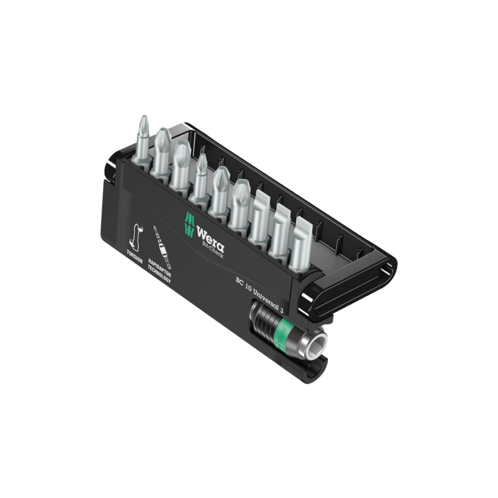 Wera Bit-Check 10 Universal 3 – Σετ μύτες με αντάπτορα Rapidaptor 10 τ