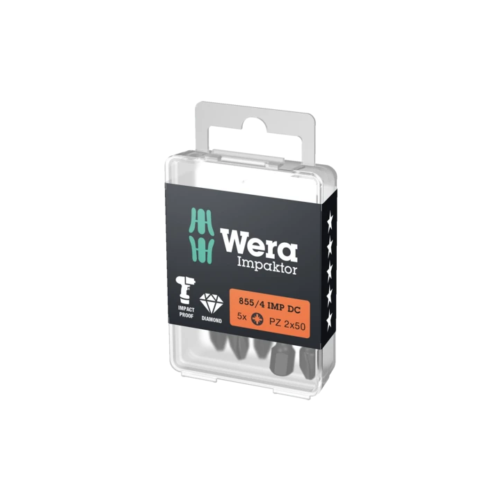 Wera 855/4 IMP DC PZ 2 x 50 mm – Μύτες Impaktor Pozidriv για παλμικά,