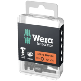 Wera 868/1 IMP DC # 2 x 25 mm – Μύτες Impaktor εσωτερικού τετραγώνου γ