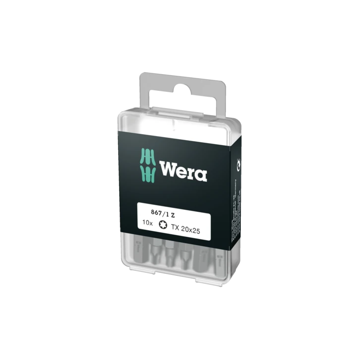 Wera 867/1 Z TX 10 x 25 mm – Μύτες TORX, 10 τεμ. (DIY-Box)