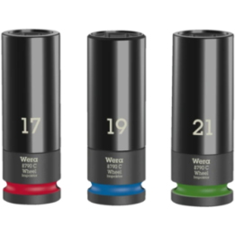 Wera Wheel Impaktor C Set 1 – Σετ καρυδάκια τροχών Impaktor 1/2" 17/19