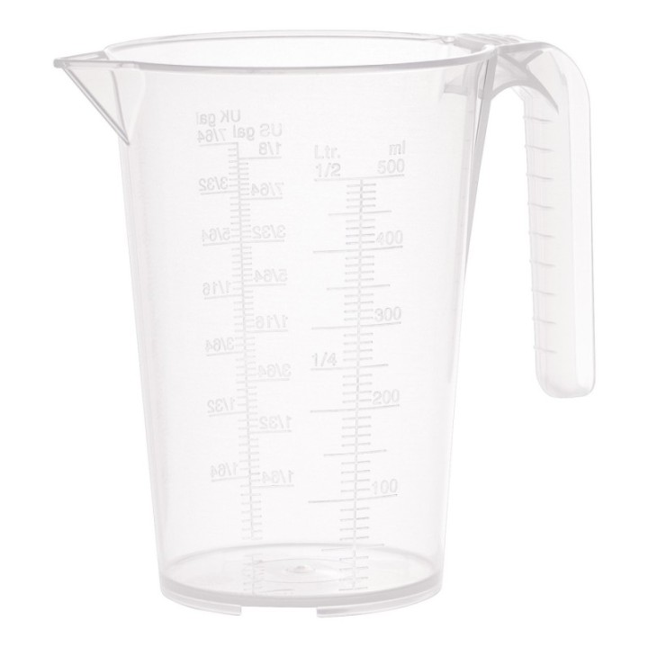 PRESSOL Κανάτα μέτρησης PP 0,5 l διάφανη με κλίμακα ml/l/gal – 07 031