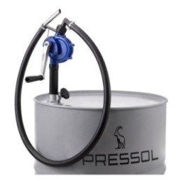 PRESSOL Περιστροφική αντλία βαρελιού μπλε 18 l/min σωλήνας 355-955 mm με εύκαμπτο σωλήνα 2 m – 13 056
