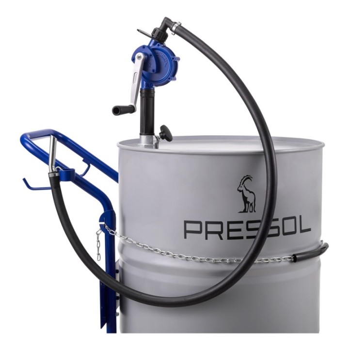 PRESSOL Περιστροφική αντλία βαρελιού μπλε 18 l/min σωλήνας 355-955 mm