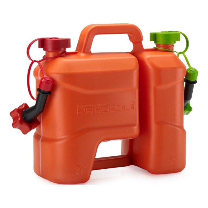 PRESSOL Διπλό μπετόνι καυσίμου 5 l + 3 l PE με ρύγχος – 21 031