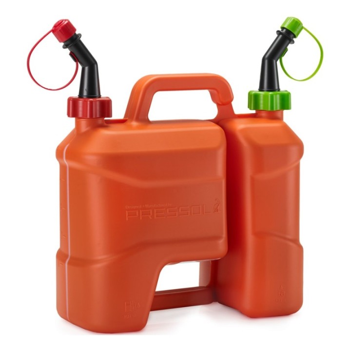 PRESSOL Διπλό μπετόνι καυσίμου 5 l + 3 l PE με ρύγχος – 21 031