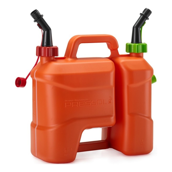 PRESSOL Διπλό μπετόνι καυσίμου 5 l + 3 l PE με ρύγχος – 21 031