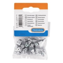 PRESSOL Γρασαδοράκια H1-H2-H3 M8x1 SW9 γαλβανιζέ, 5 τεμ. από κάθε τύπο – 16 478