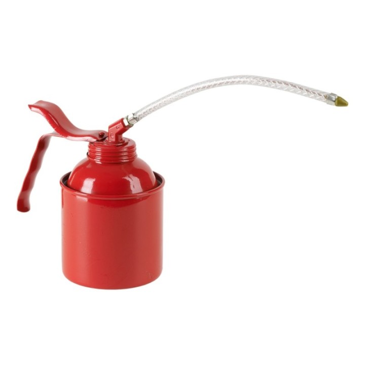 PRESSOL Λαδικό 500 ml λαμαρίνα κόκκινο με πλαστικό έμβολο και εύκαμπτο ρύγχος 210 mm – 05 135