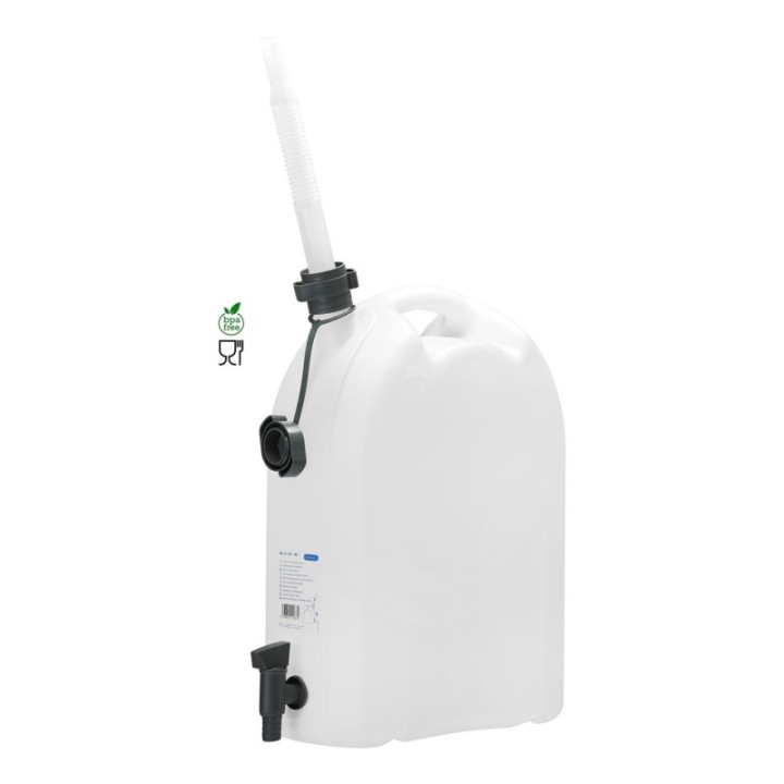 PRESSOL Δοχείο νερού 20 l HDPE στοιβαζόμενο με βρυσάκι και εύκαμπτο ρύ