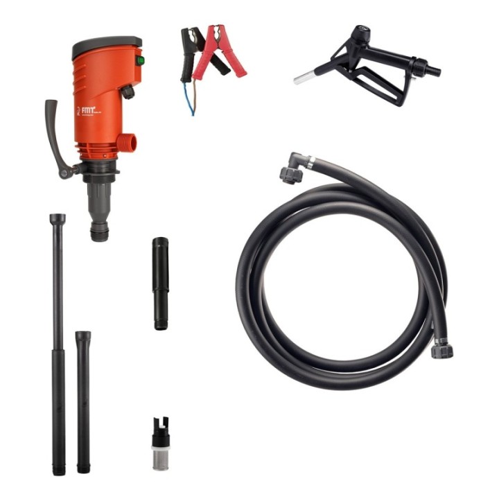 PRESSOL Αντλία πετρελαίου PREMAxx 12 V 35 l/min με κροκοδειλάκια, πλαστικό πιστόλι και σωλήνα 4 m – 23 711