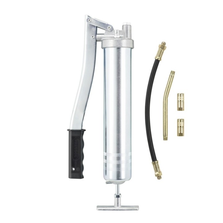 PRESSOL Βιομηχανικός γρασαδόρος Elite K9 500 cm³ M10x1 / G1/8" με 2 σωληνάκια και 2 κεφαλές – 12 676 040