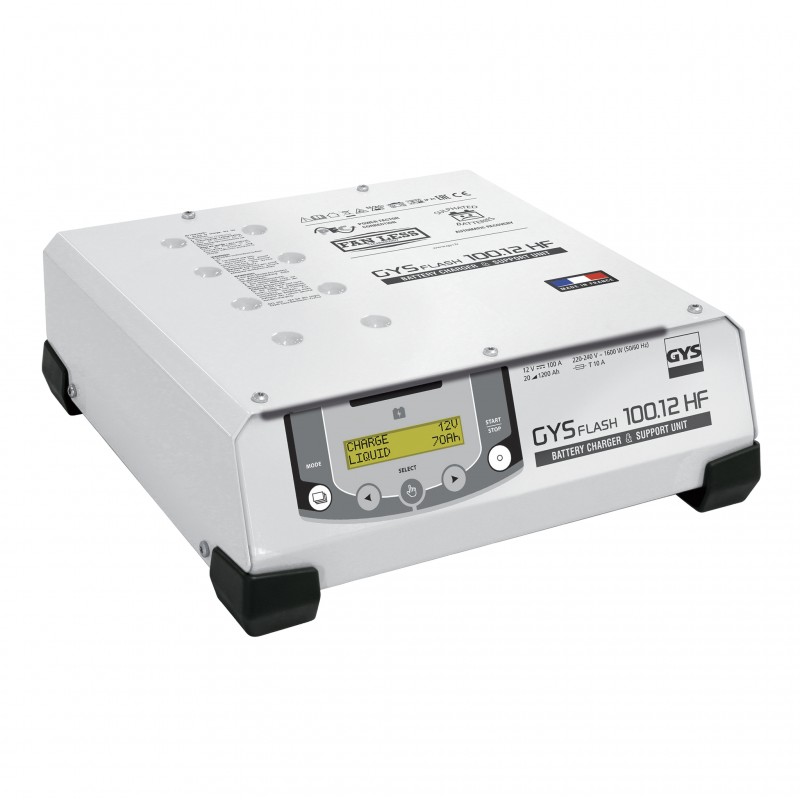 GYSFLASH 100-12 HF Επαγγελματικός Αυτόματος Φορτιστής HF – Μονάδα υποστήριξης Μπαταριών GYS