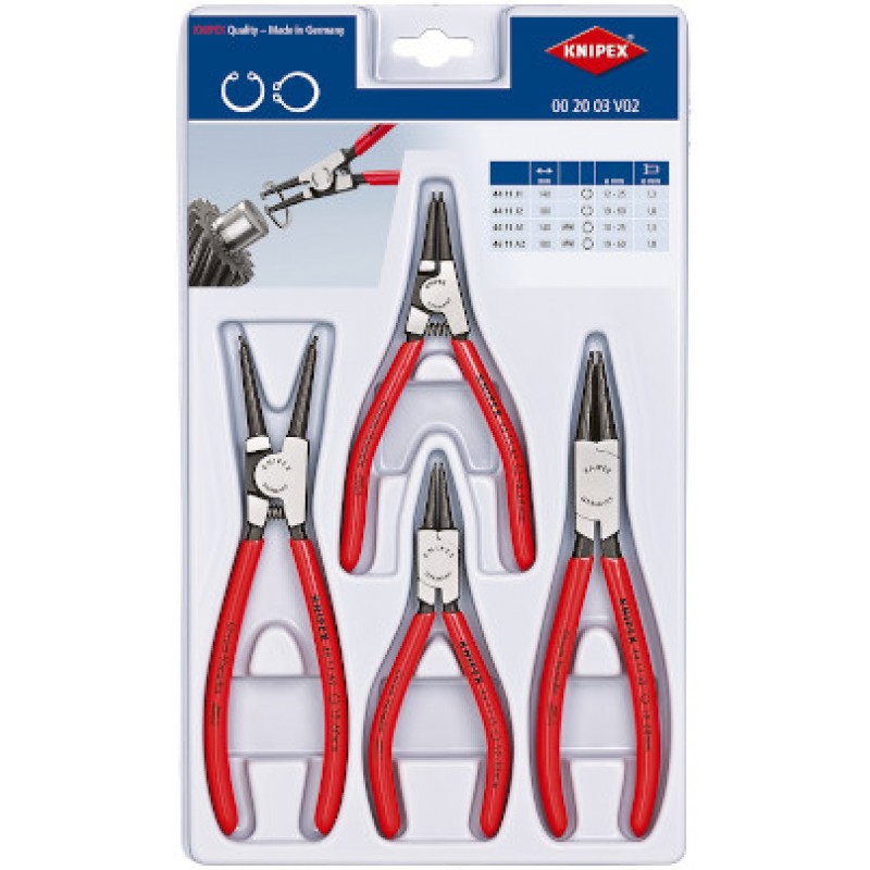 00 20 03 V02 Σετ μυτοτσίμπιδων ασφαλειών KNIPEX