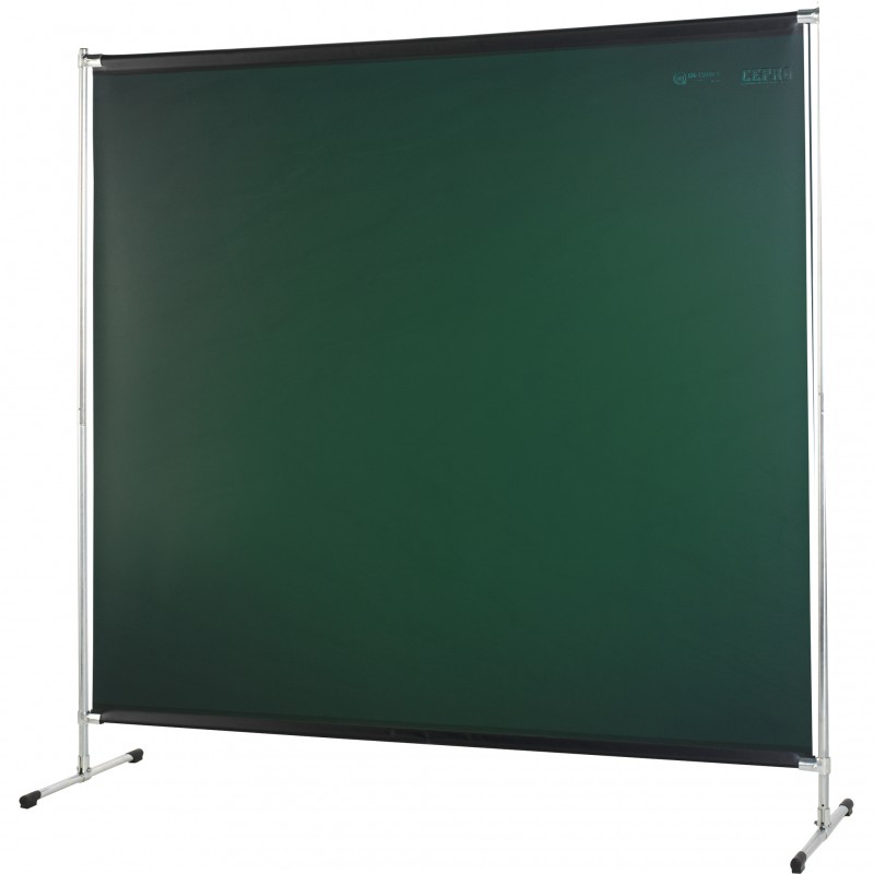 Πράσινη Κουρτίνα προστασίας ηλεκτροσυγκόλλησης OPTI 200.G μαζί με πλαίσιο 2x2m