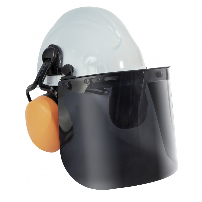 HARD HAT WITH NOISE AND EYE PROTECTION SHADE 5