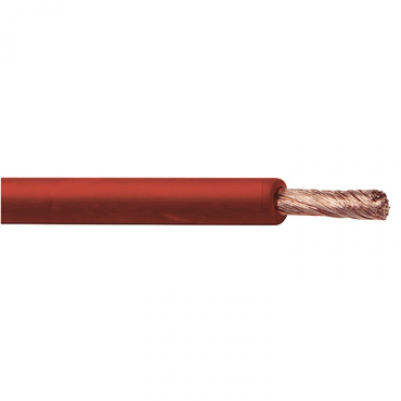 Κόκκινο καλώδιο χαλκού - 10mm² - PVC Μόνωση - 100m