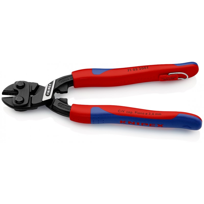 71 02 200 T CoBolt® Συμπαγής κόφτης πείρων, λυγισμένος με δακτύλιο στερέωσης KNIPEX